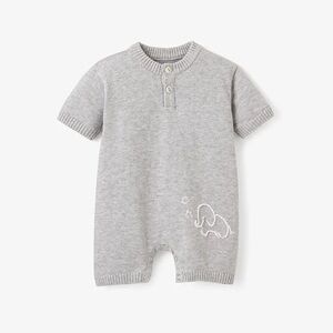 Gray Knit Elephant One Piece